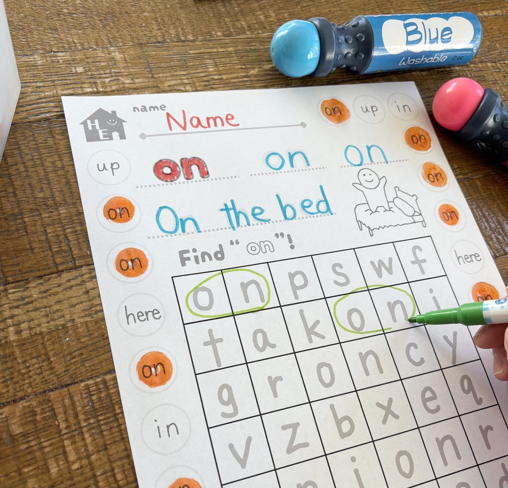 Sight Word Worksheets|Level 1|Set A(Starter) 英語初心者向け サイトワード ワークシート(全8語)