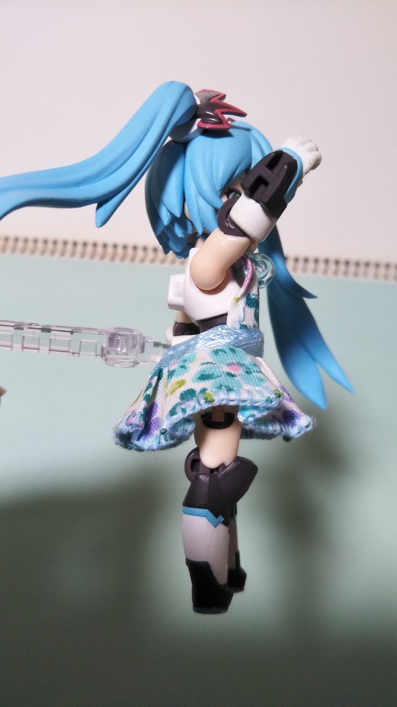 デスクトップアーミー用、ミニスカートワンピ、青柄