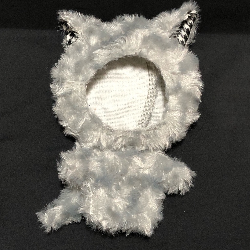 灰色オオカミ|ぬいぐるみ服|15-17cm用|着ぐるみ|ハンドメイド|カールファー