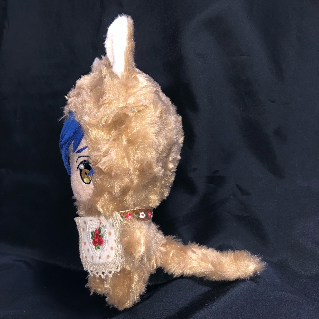 ベージュ|オオカミ犬|15-17cm用|着ぐるみ|ハンドメイド|ぬいぐるみ服|カールファー