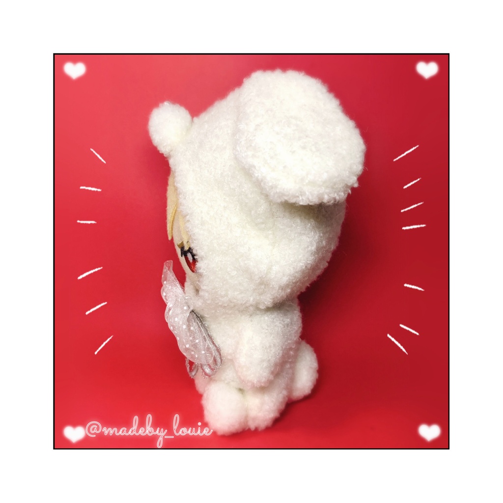 おすわりわんちゃん🐾ホワイトワンカラー🤍