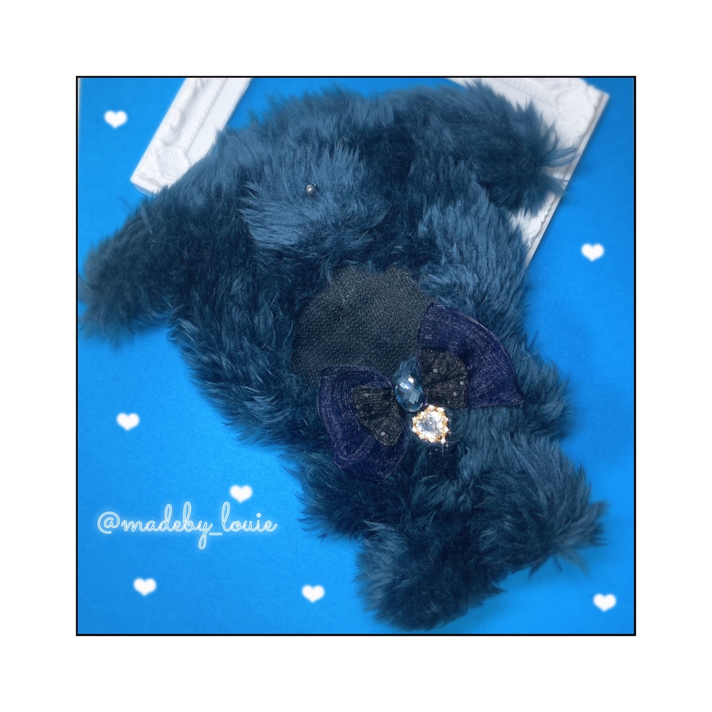 おすわりわんちゃん🐾ネイビーワンカラー💙