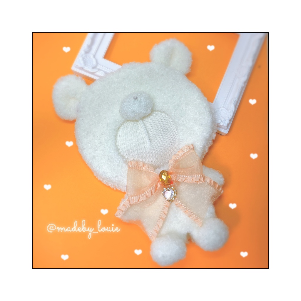 おすわりくまさん🐻ホワイトワンカラー🍊
