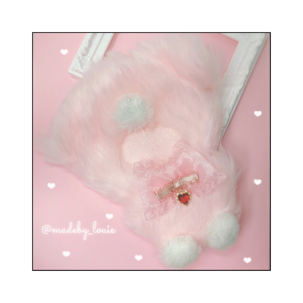 おすわりわんちゃん🐾ぴんくバイカラー🎀