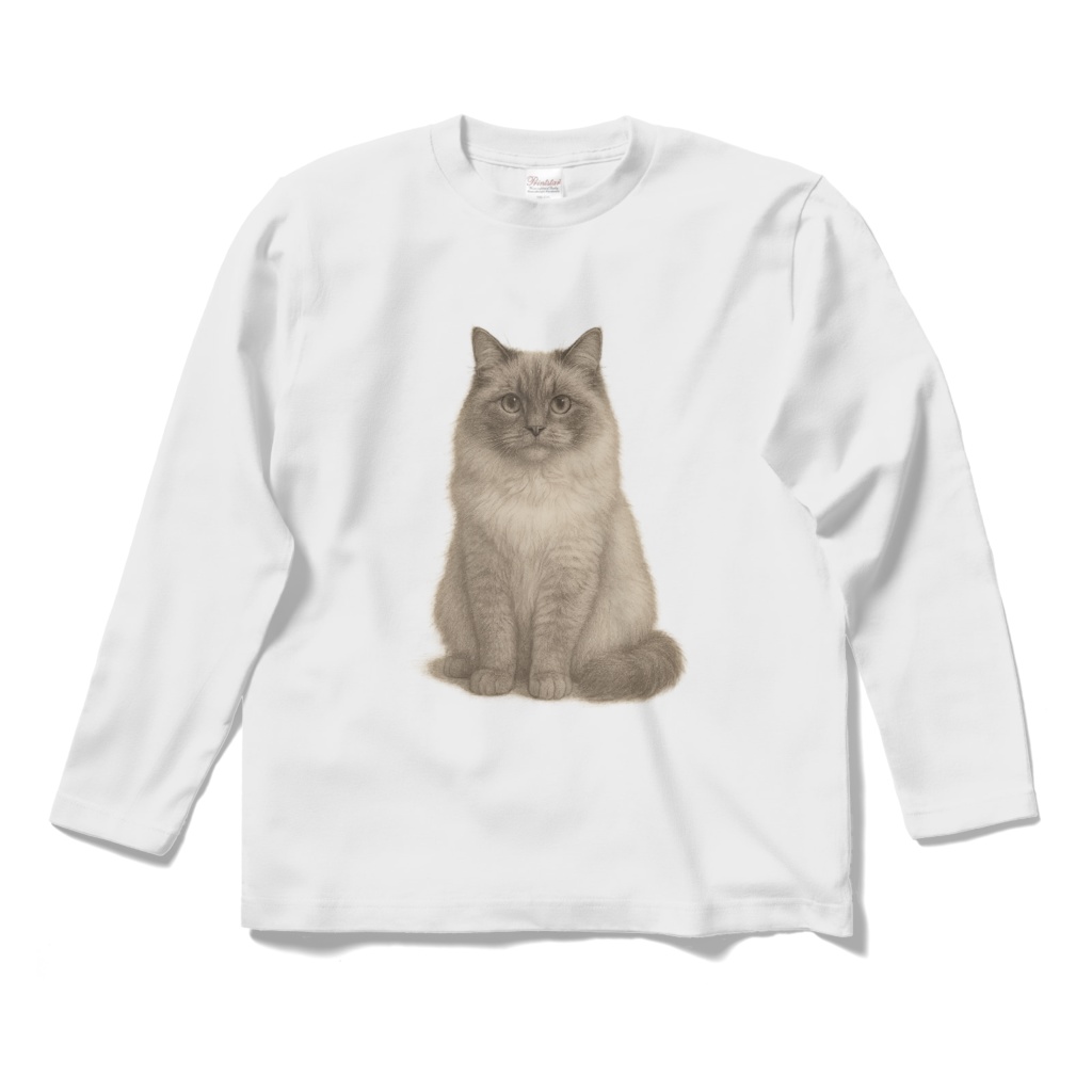 手書きタッチ 猫Tシャツ①