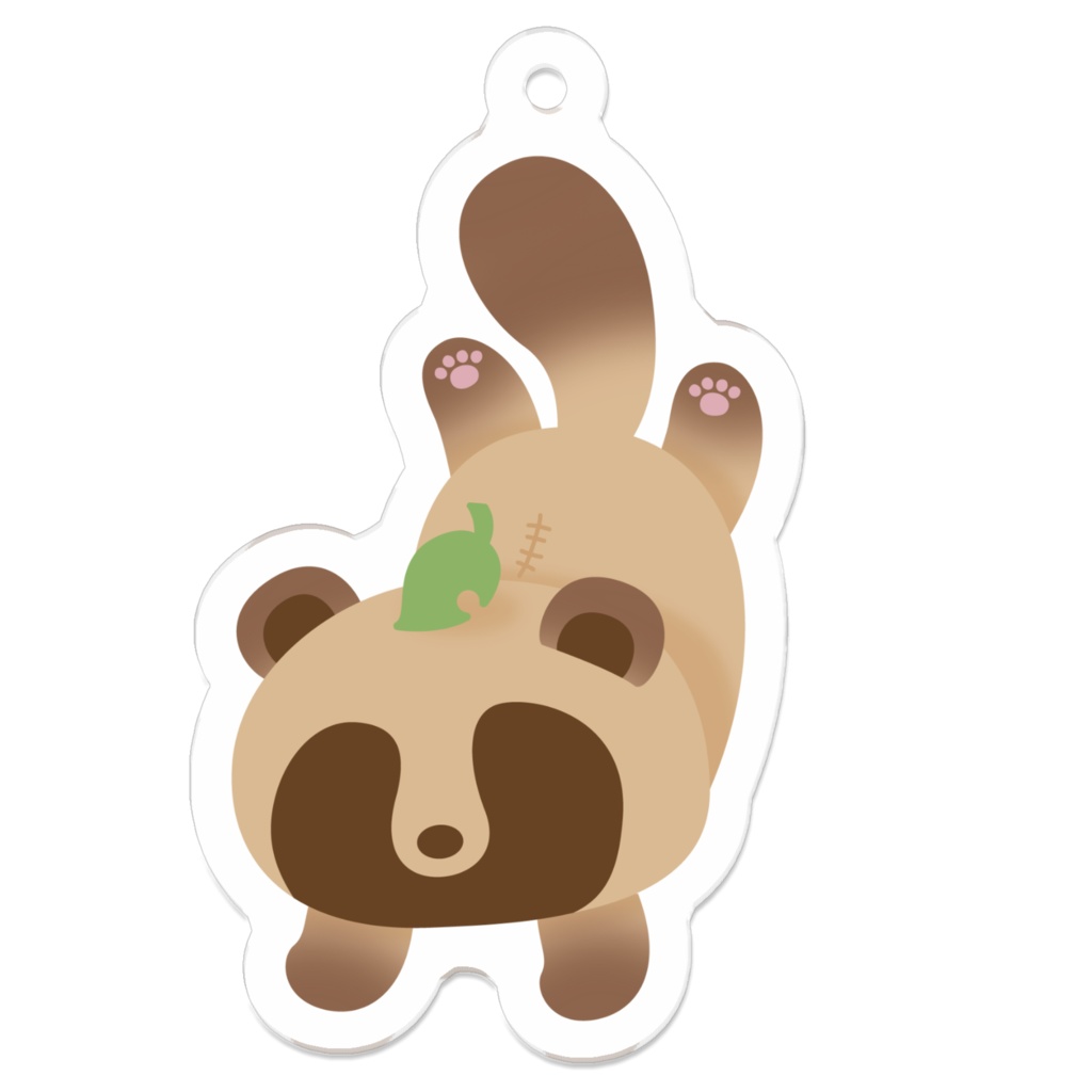 ぶら下がりたぬき　アクリルキーホルダー