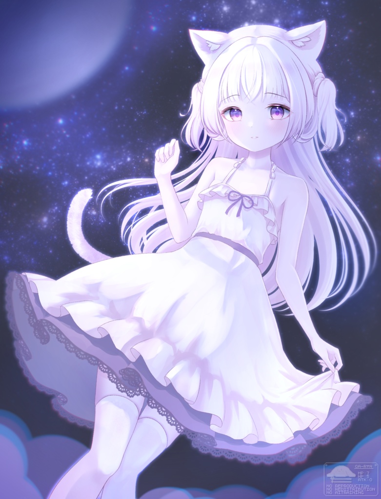 【3D】白猫ちゃん【Live2Dもあるよ】