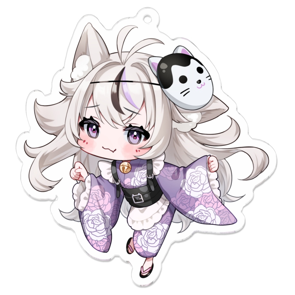 猫寝やむ（アクリルキーホルダー）