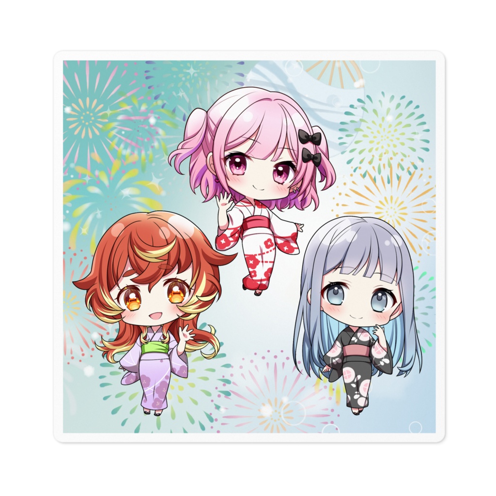 天羽なゆ・さめしろぽぽ・潮海せぴあ（ステッカー）