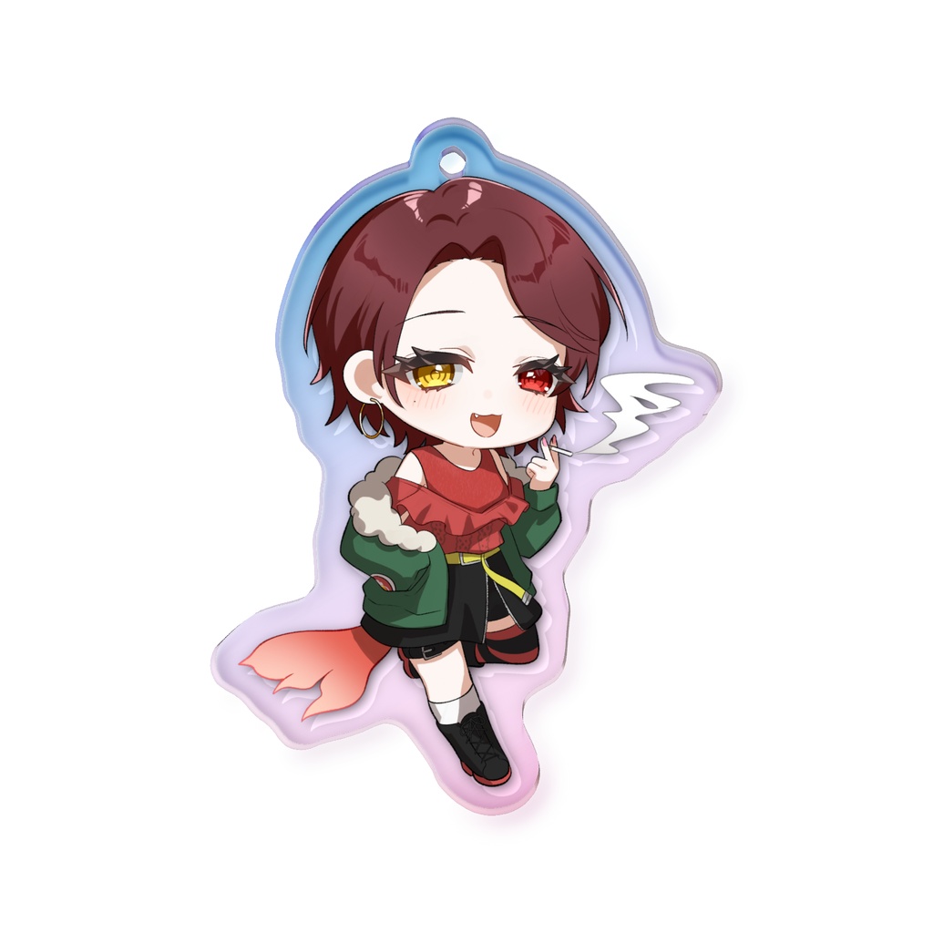 【紅代小白】オーロラアクリルキーホルダー