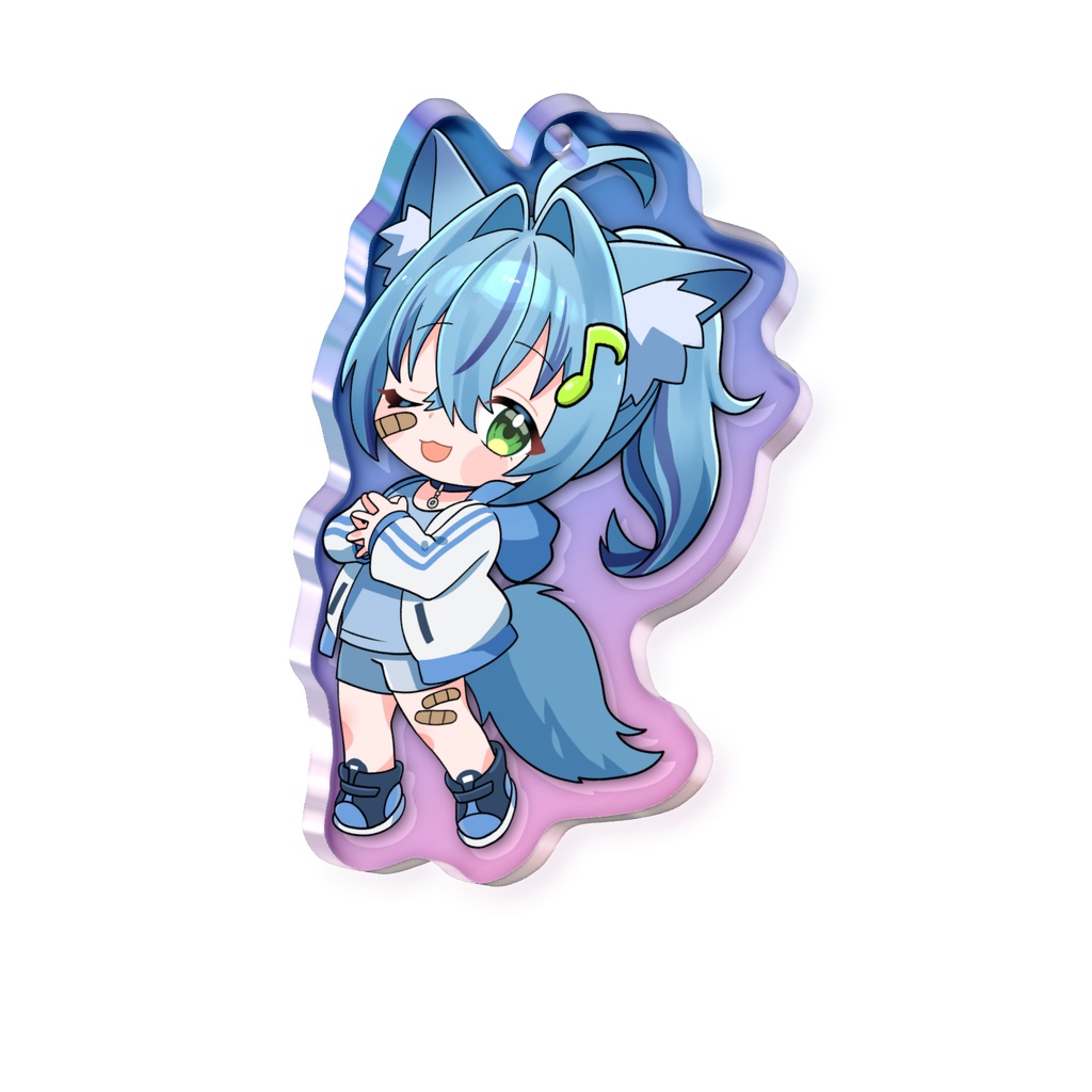【藍乃瀬ここ】オーロラアクリルキーホルダー