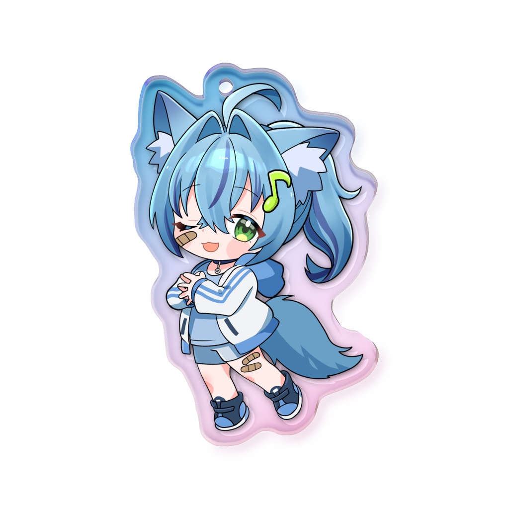 【藍乃瀬ここ】オーロラアクリルキーホルダー