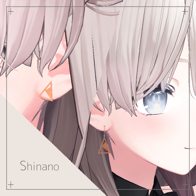 【無料あり】Triangle Earring【VRChat向け】
