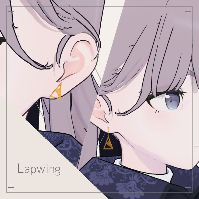【無料あり】Triangle Earring【VRChat向け】