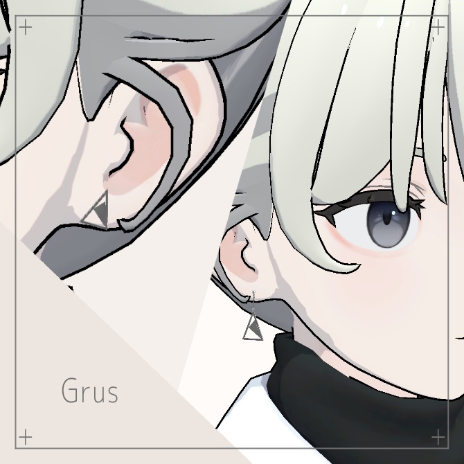 【無料あり】Triangle Earring【VRChat向け】