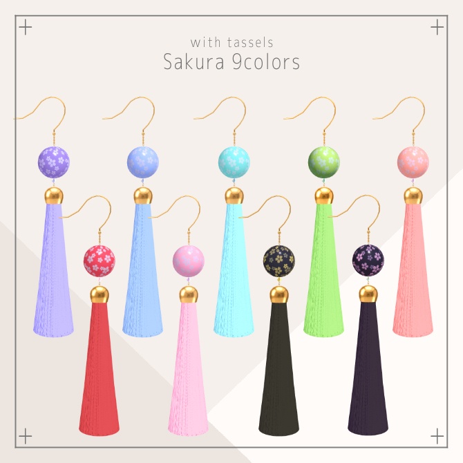 【VRChat向け】GlassBeadEarrings