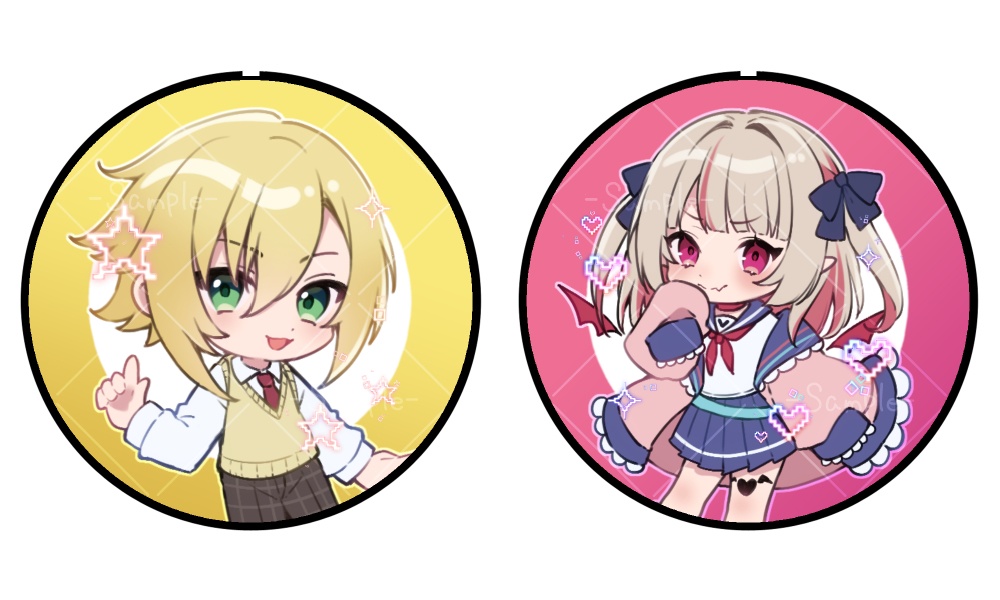 NEW【非公式】にじさんじ　おりコウ　缶バッジセット