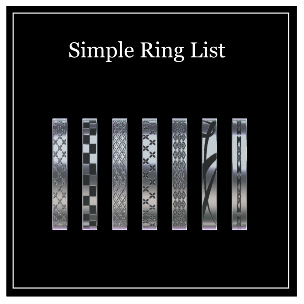 【無料】シンプルな指輪【vrchat想定】