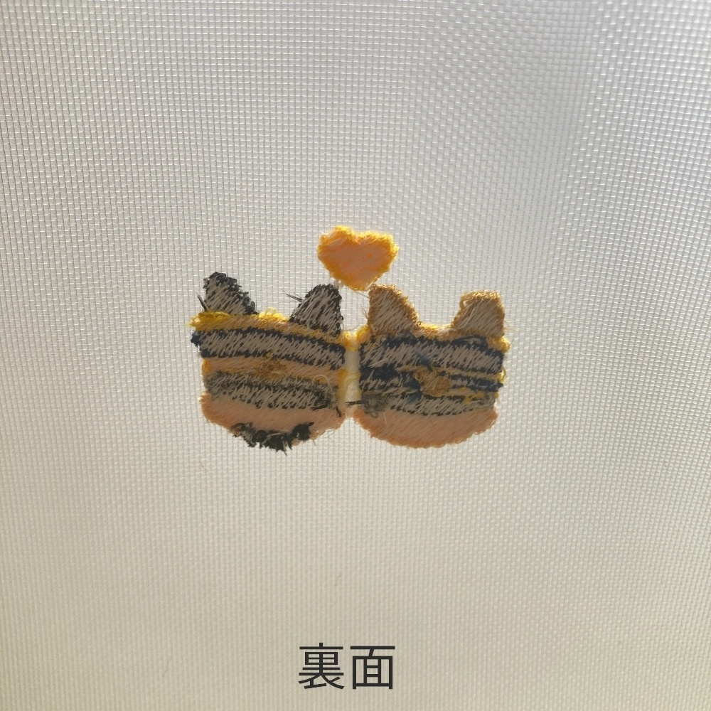✨新作✨ワンポイント刺繍メッシュポーチ 異母兄弟