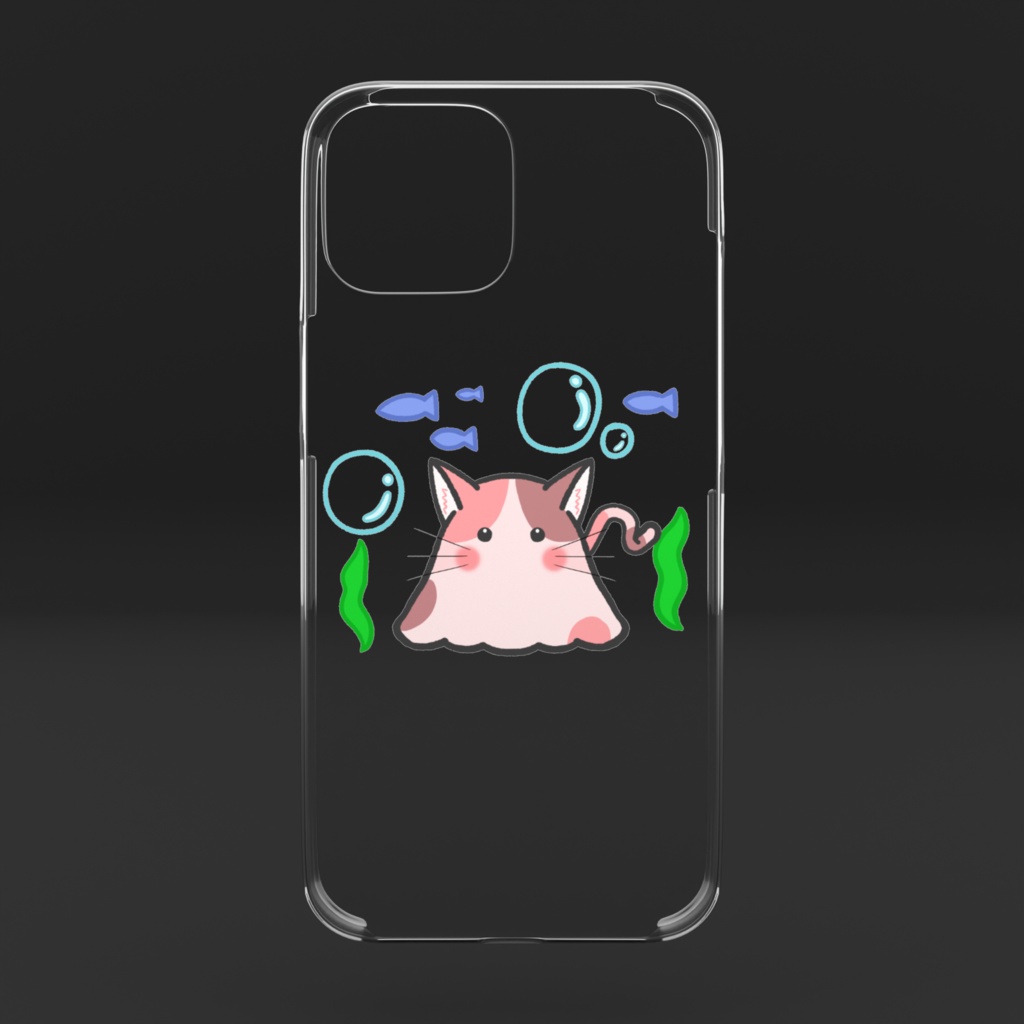 にゃんだこのクリアiPhoneケース