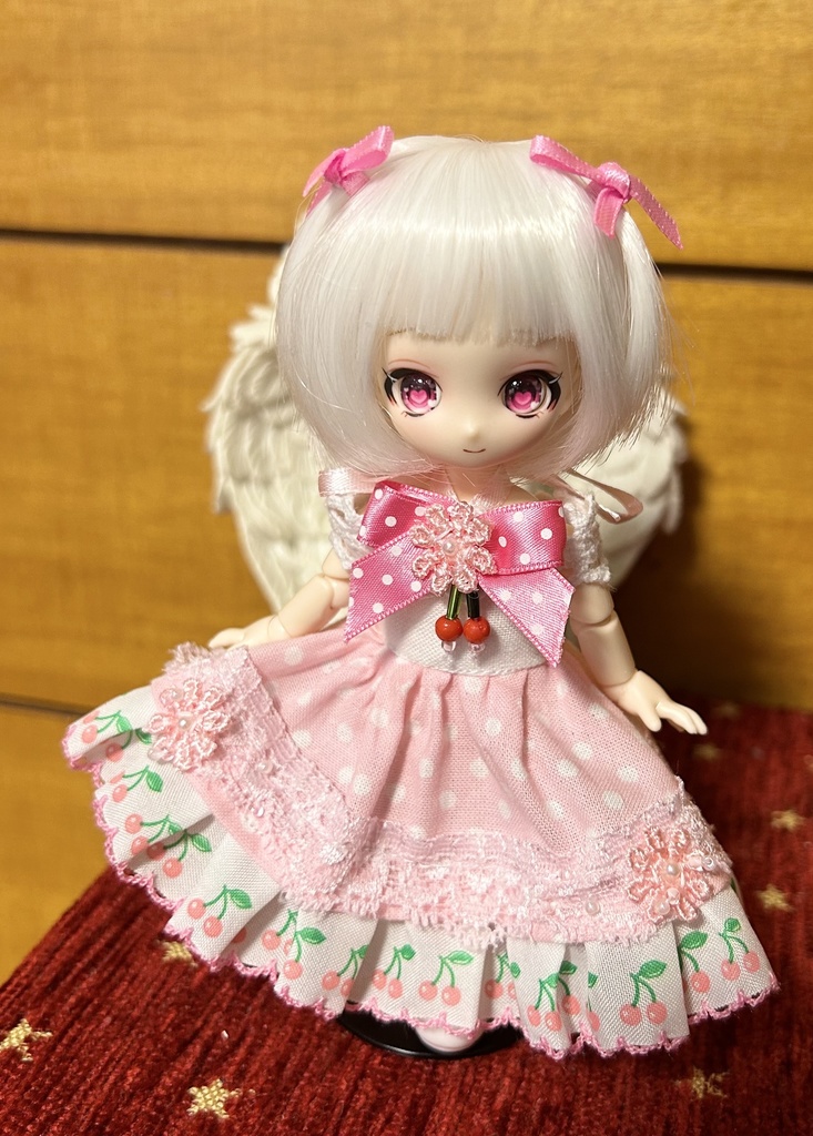 オビツ11服　さくらんぼドレス