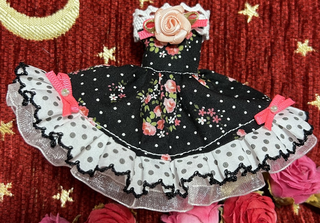 オビツ11服　ローズプリントドレス2