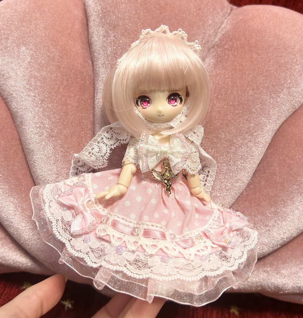 オビツ11服　梯子レースドレス