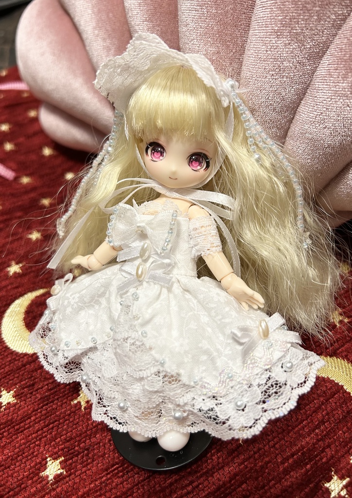 オビツ11服　ウェディング風ドレス