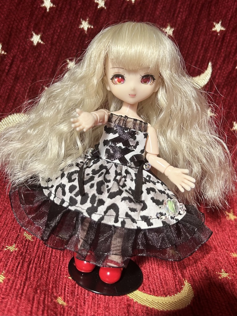 オビツ11アウトフィット　豹柄ドレス