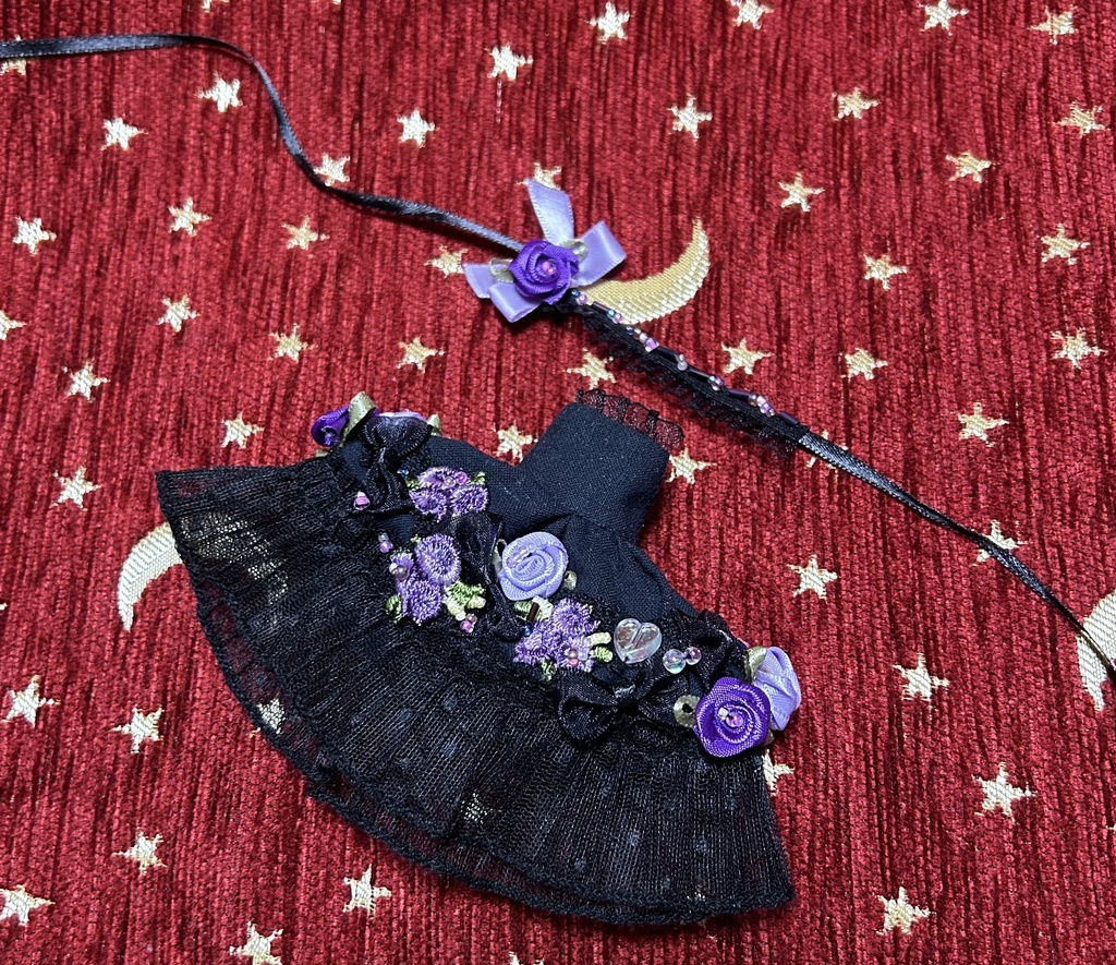 オビツ11アウトフィット　紫薔薇ドレス