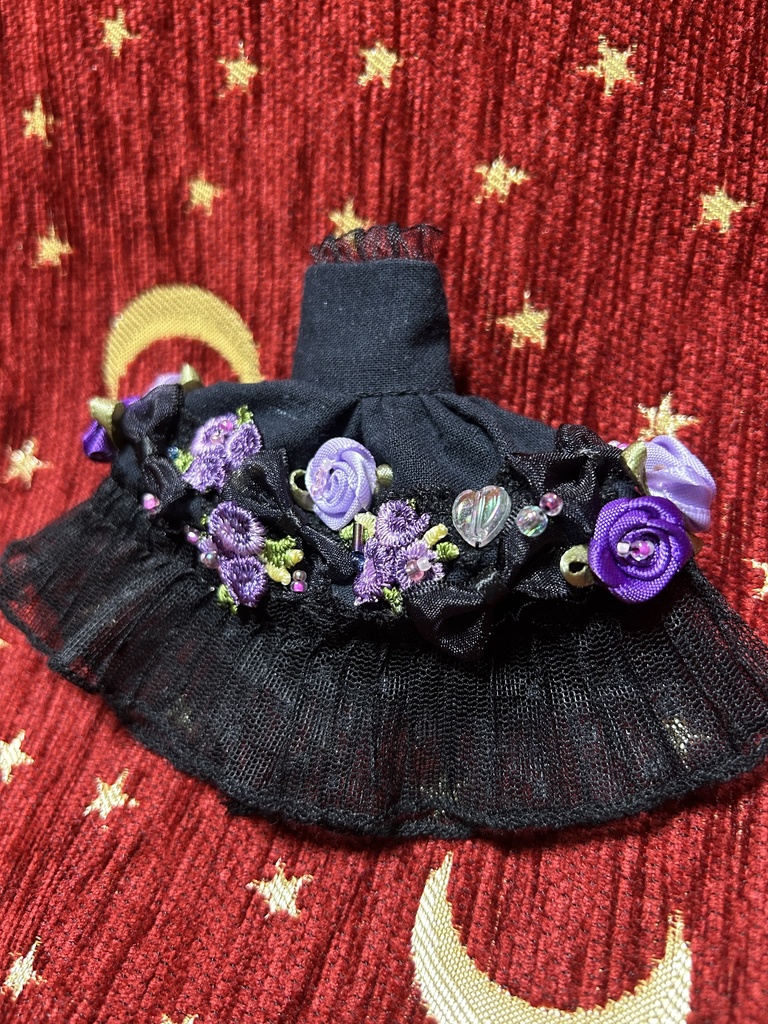 オビツ11アウトフィット　紫薔薇ドレス