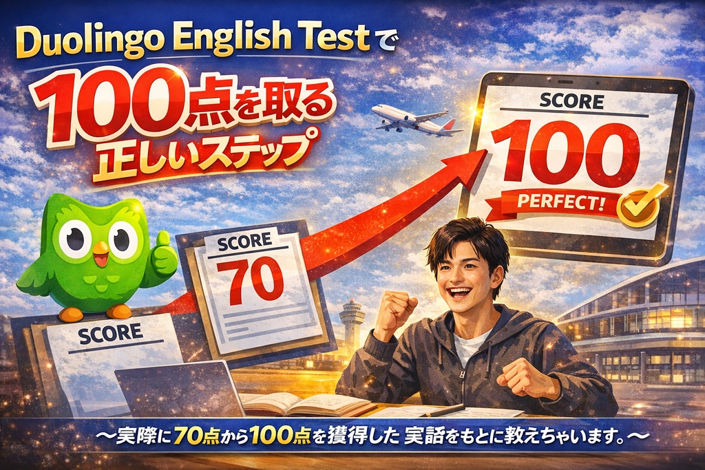 Duolingo English Testで100点を取る正しいステップ ～実際に70点から100点を獲得した実話をもとに教えちゃいます。～