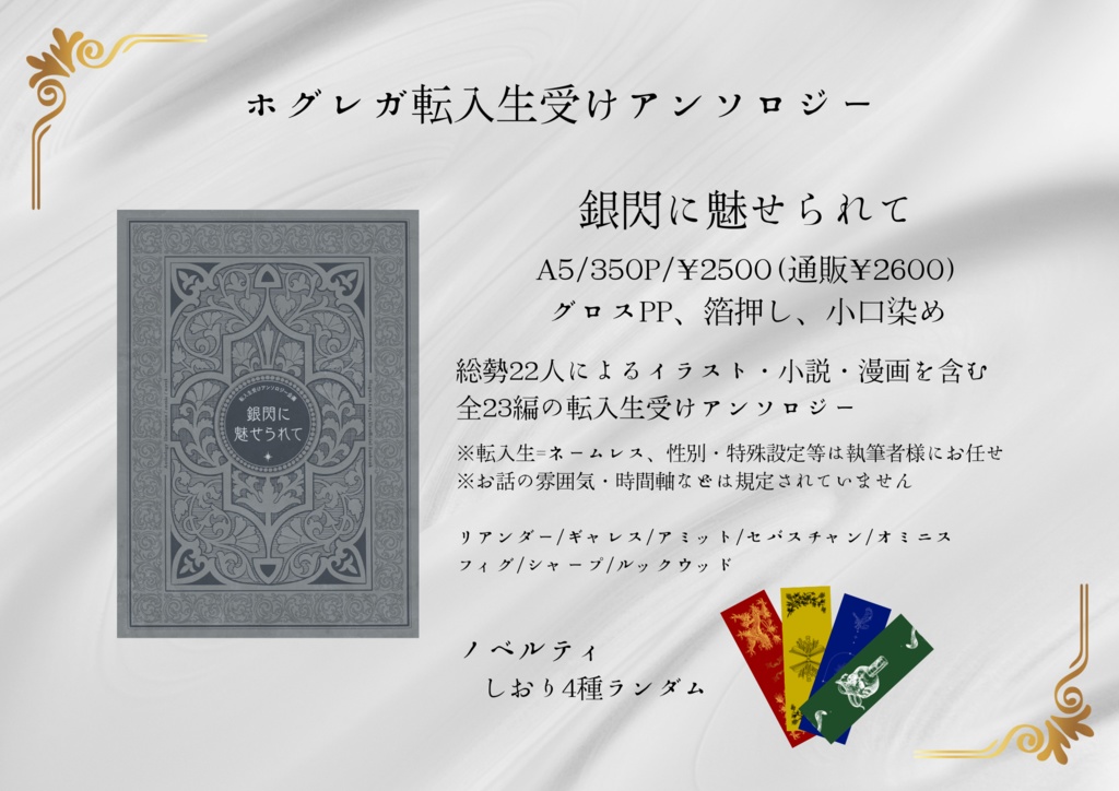【転入生受けアンソロジー】銀閃に魅せられて【ホグレガ】