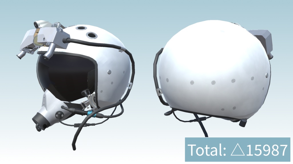 【VRChat想定】East Side Pilot Helmet Set