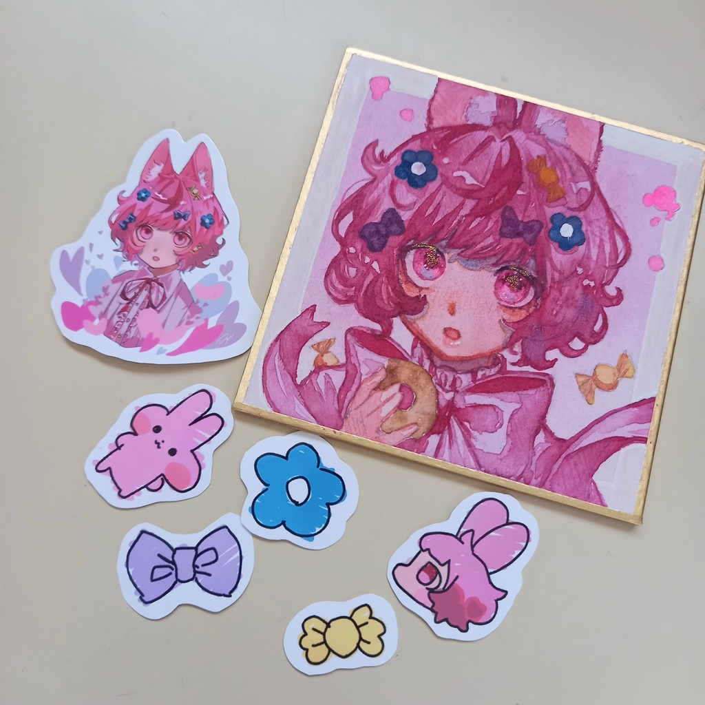 うさぎちゃんセット　原画　シール