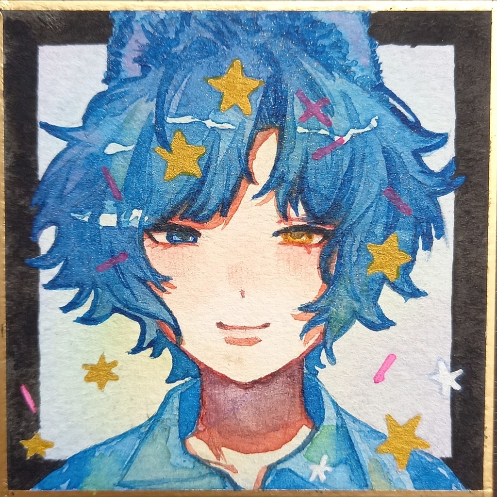 原画　星を食べたおおかみ