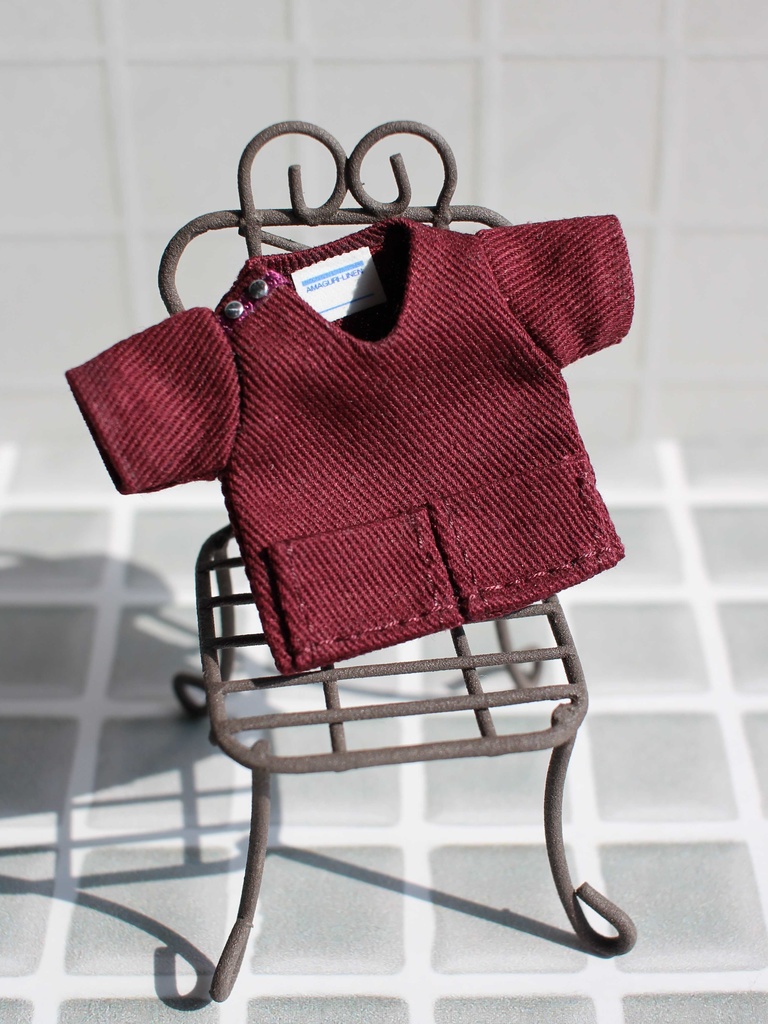 スクラブ上下セット(エンジ)