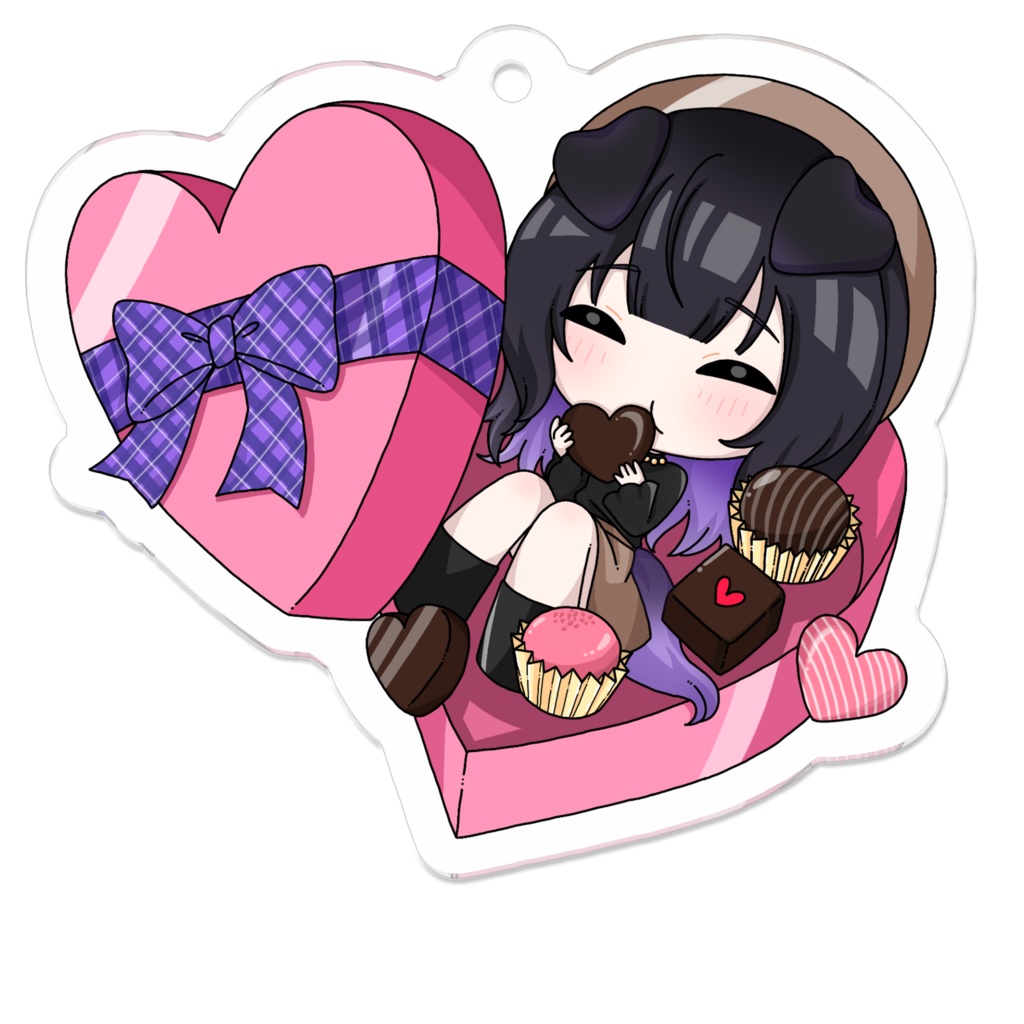 【2周年】アクリルキーホルダー(バレンタインわをん)