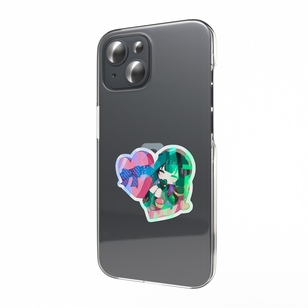 【2周年】ホログラムスマホステッカー(バレンタインわをん) -単品