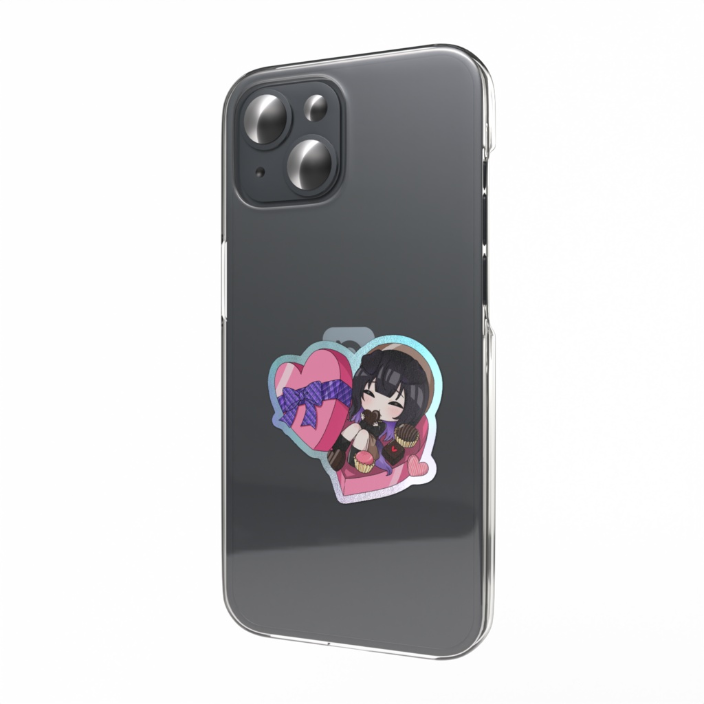 【2周年】オーロラスマホステッカー(バレンタインわをん) -単品