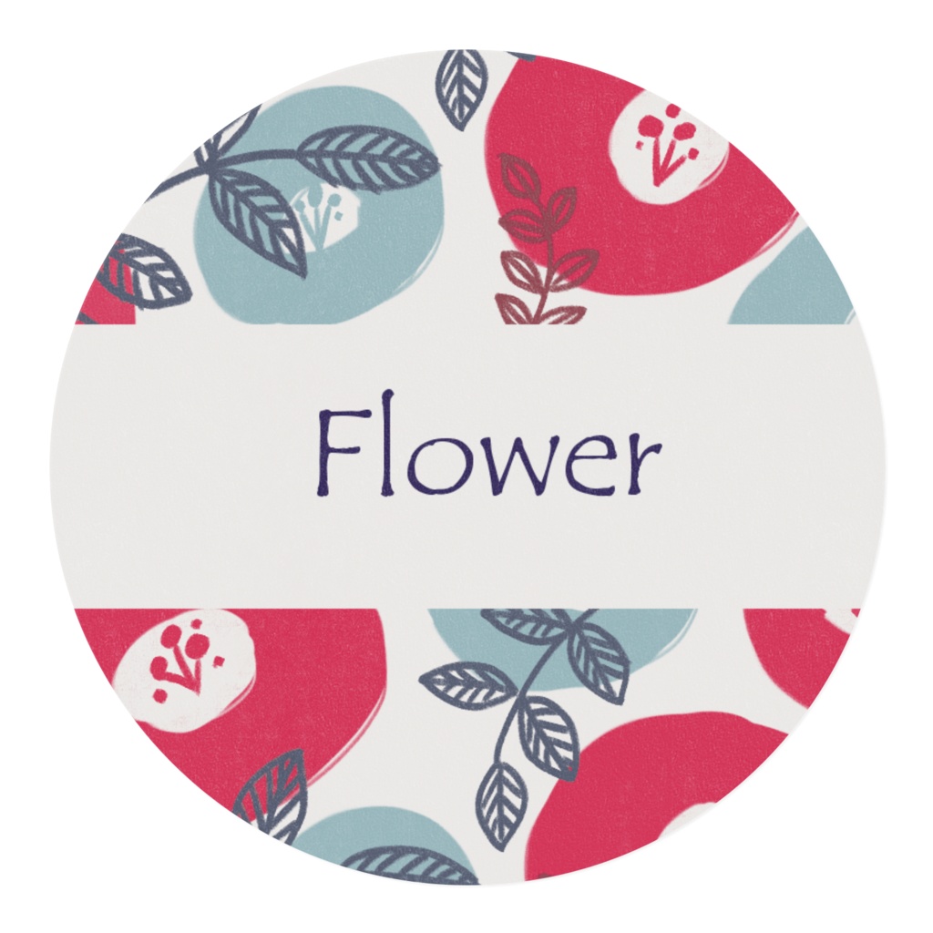 赤いお花のテープ