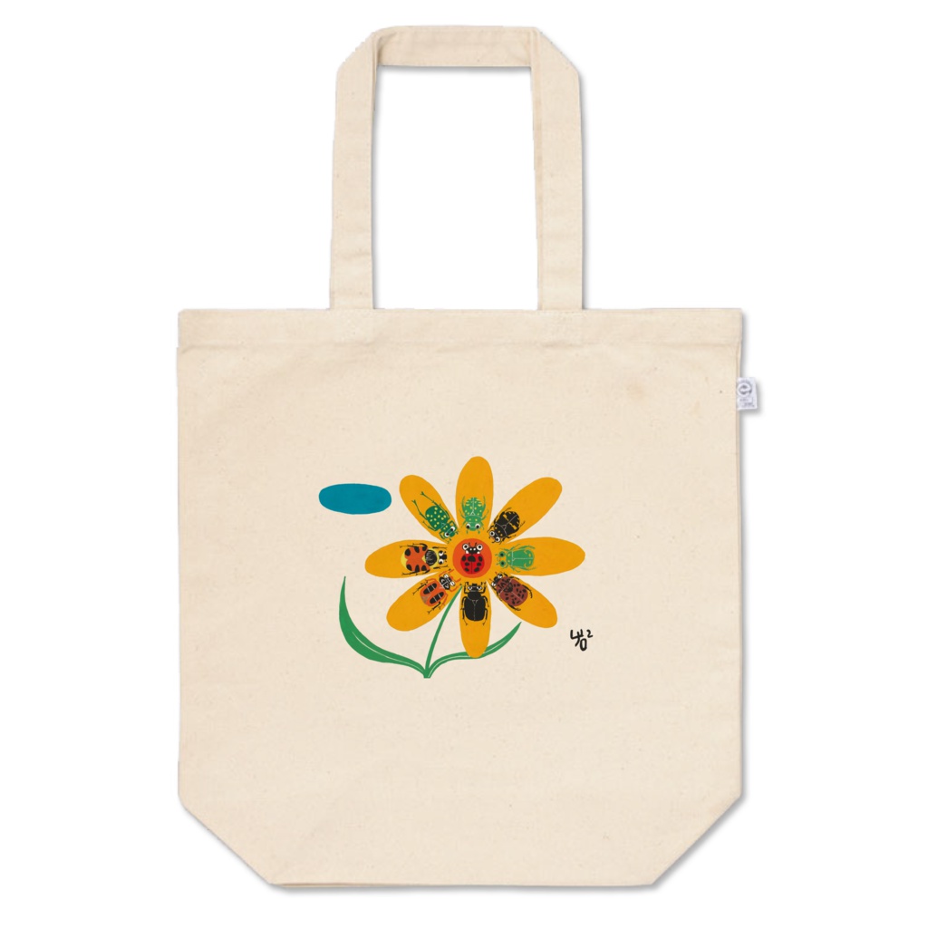 ハナムグリたちとテントウムシのトートバッグ
