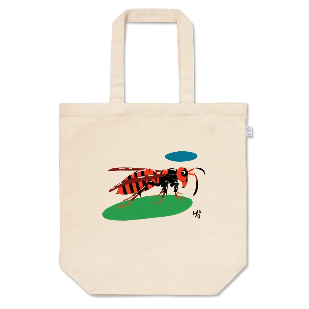 スズメバチのトートバッグ