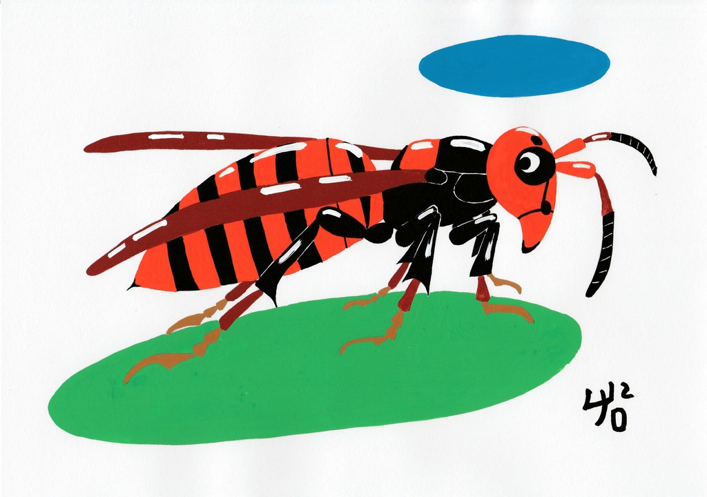 スズメバチのトートバッグ