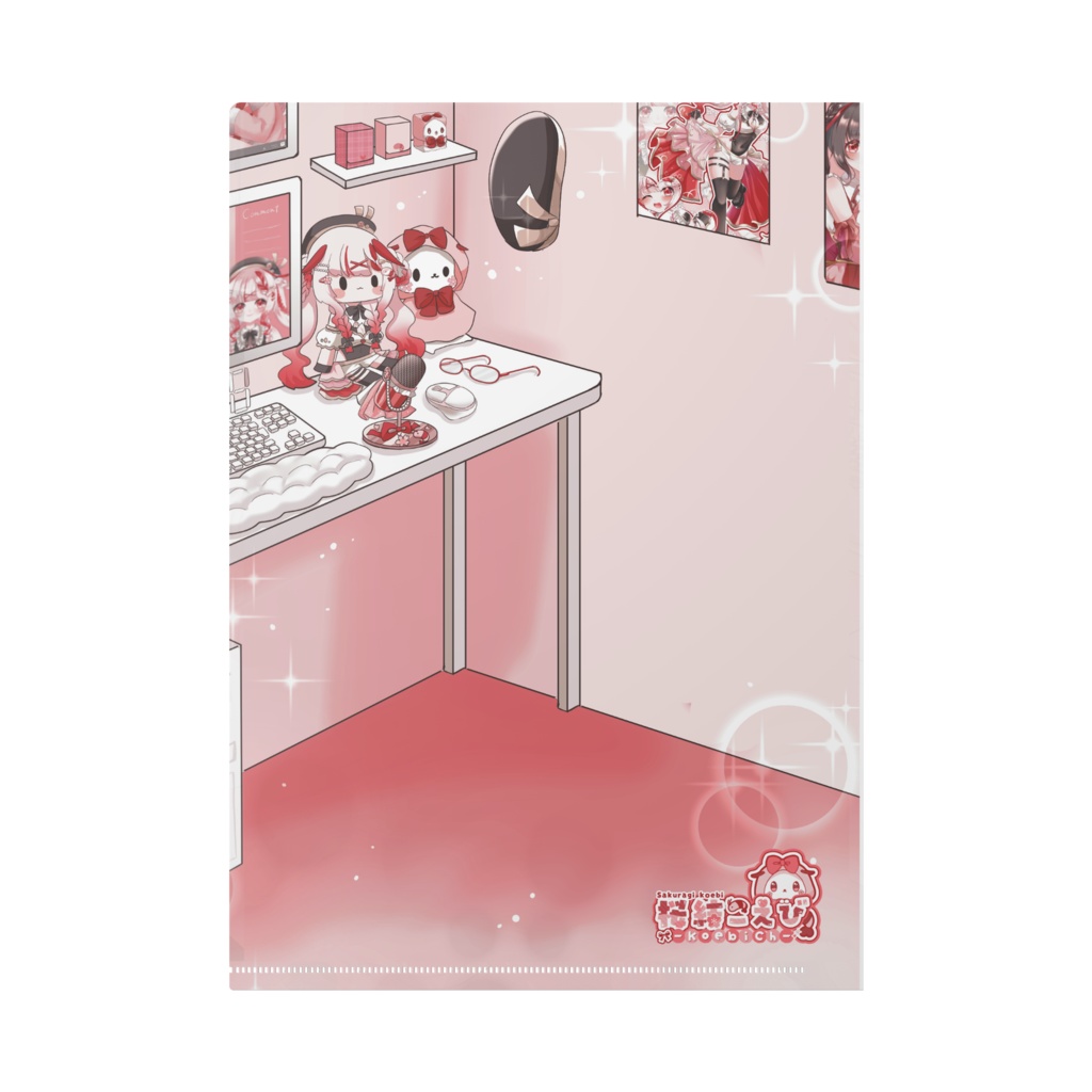 🌸Vtuberデビュー記念グッズ🦐【キービジュアルクリアファイル】