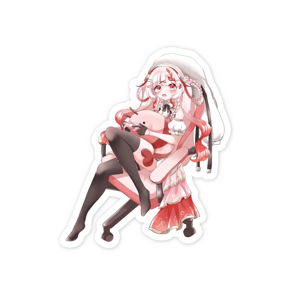 🌸Vtuberデビュー記念グッズ🦐【キービジュアル携帯ステッカー】