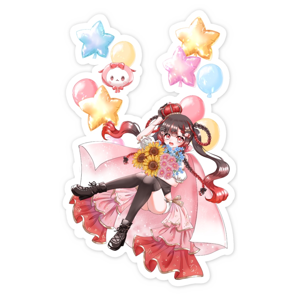 常設/桜結こえび生誕祭2025【携帯ステッカー通常黒髪verバルーン付き】