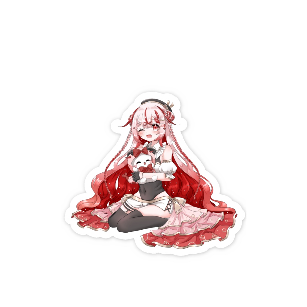 🌸3周年記念グッズ🦐えびりんと一緒スマホステッカー(ウインク)