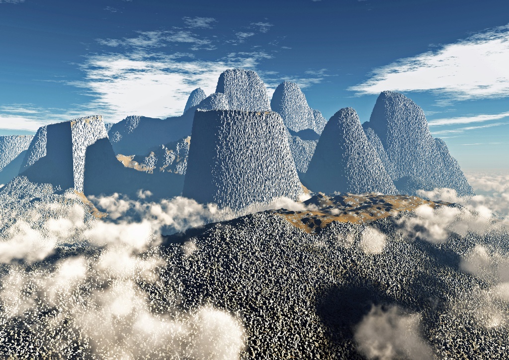 《望林堂幻想画廊》神の住む山脈