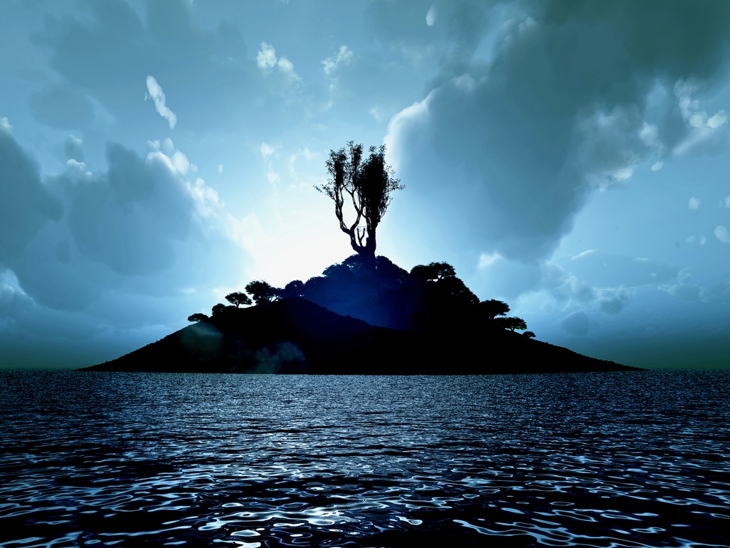 《望林堂幻想画廊》巨木の島